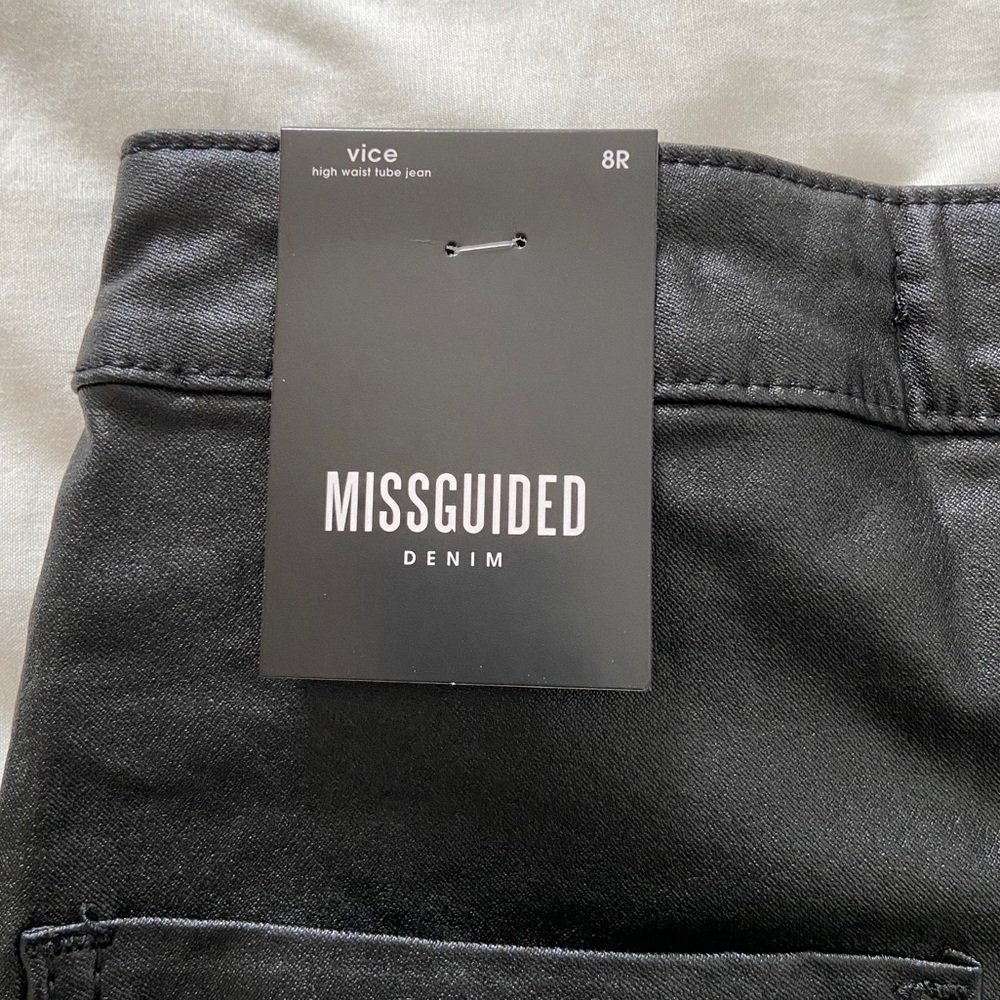 MISSGUIDED - Faux Leather High-Waisted Pants
